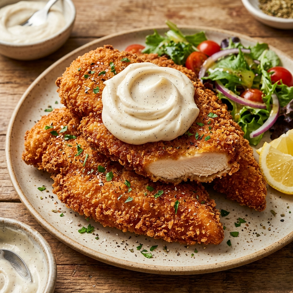 Pollo frito crujiente