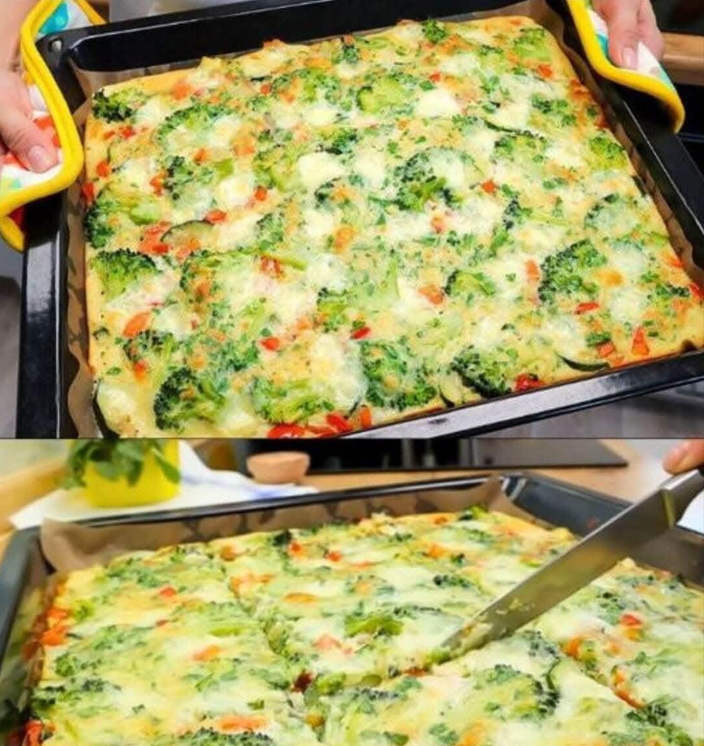 ¡Pizza de Vegetales en Bandeja!