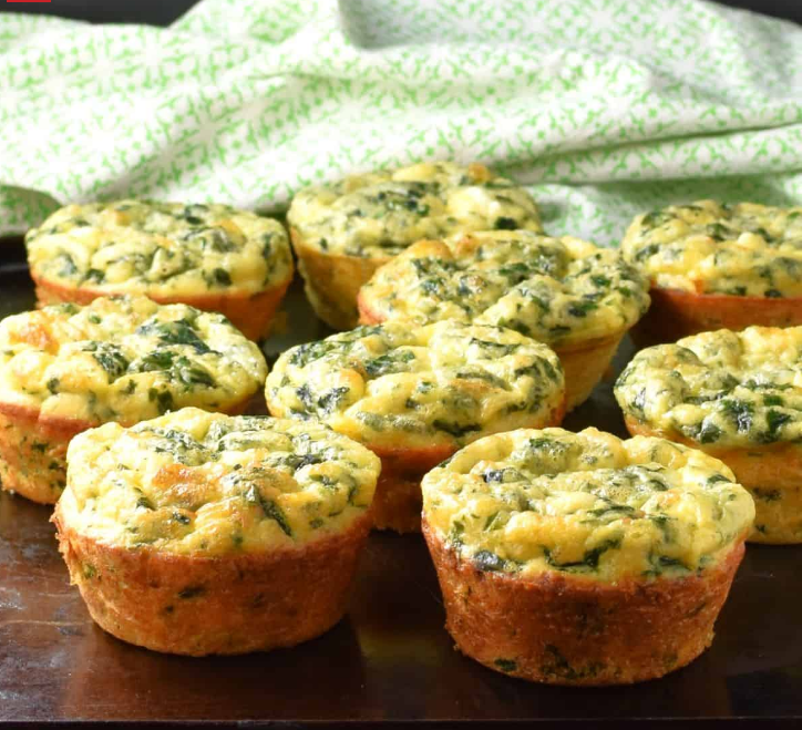 Muffins Fluffy de Espinaca y Huevo